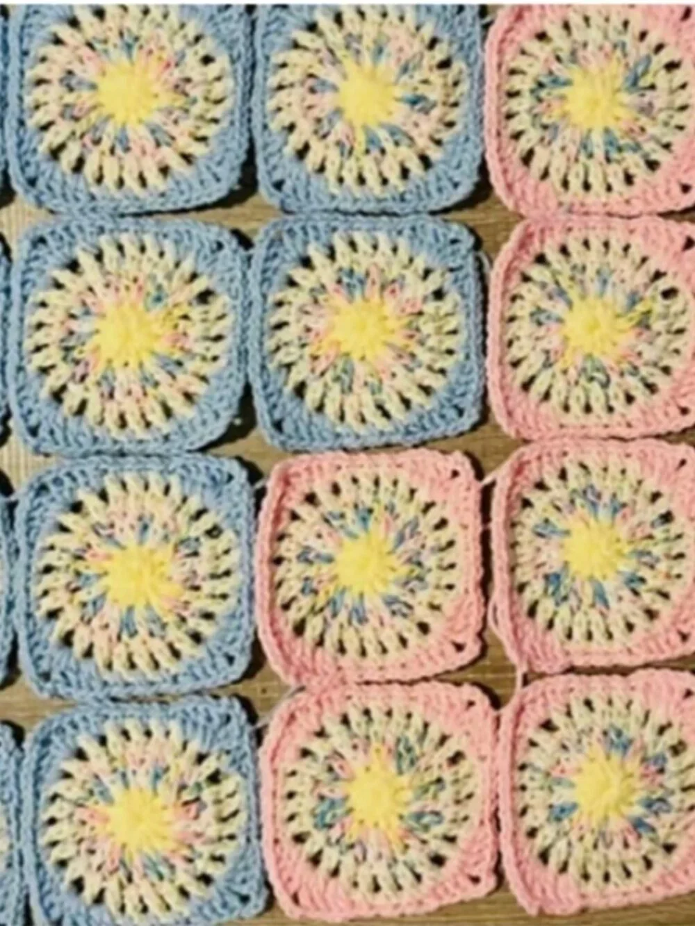 20 Handmade Starburst Squares - 'Birthday Cake' DIY Fashion & Home